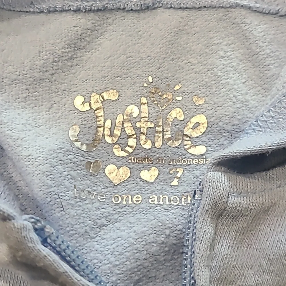 Justice Love Matching Front Zip Sweatshirt with Joggers Size 7